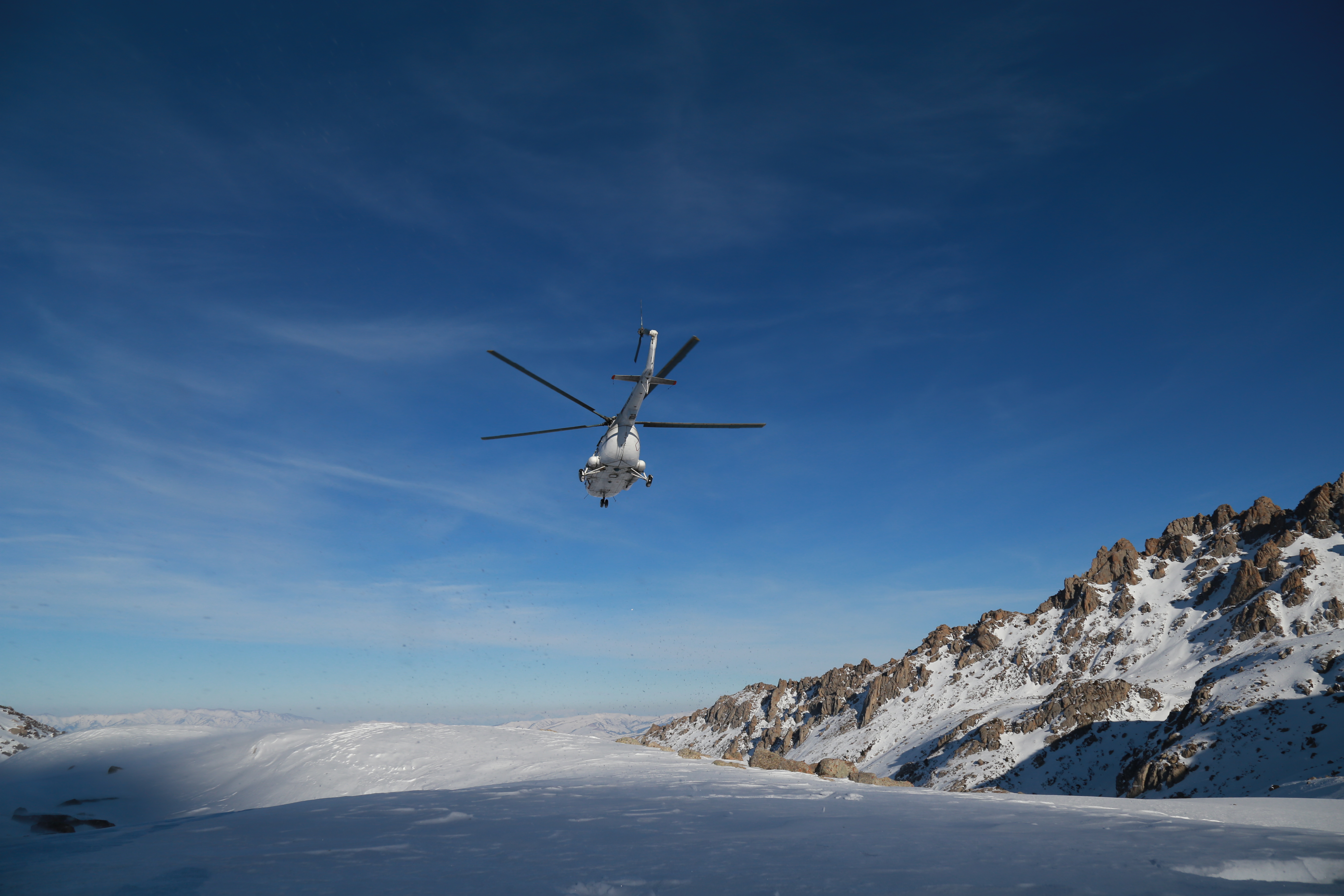 High-altitude ridgeline, dusk.